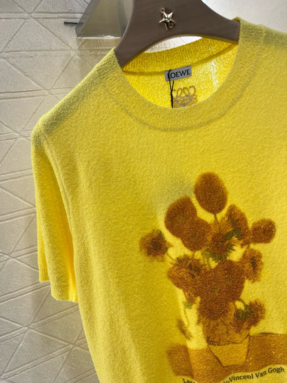 New Artistic Van Gogh Knit Short Sleeve