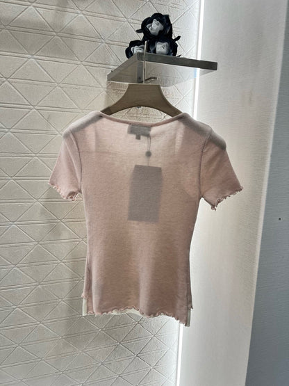 C* 2025SS New Two-piece Hollow Knit Short Sleeves