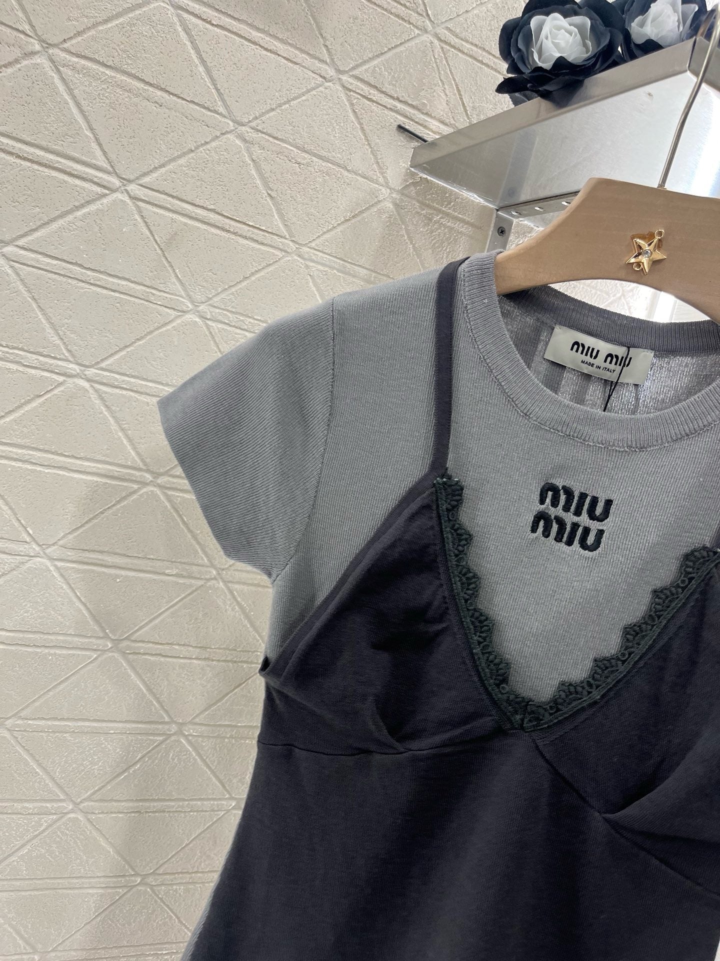 MI*MI*New arrival Suspenders with short sleeves Wool material