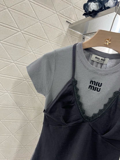 MI*MI*New arrival Suspenders with short sleeves Wool material