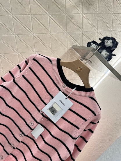 C*2025SS New Striped Knit Cardigan