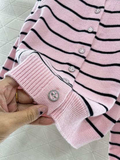 C*2025SS New Striped Knit Cardigan