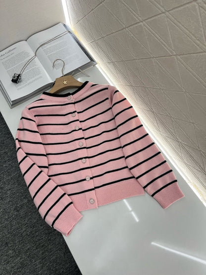 C*2025SS New Striped Knit Cardigan