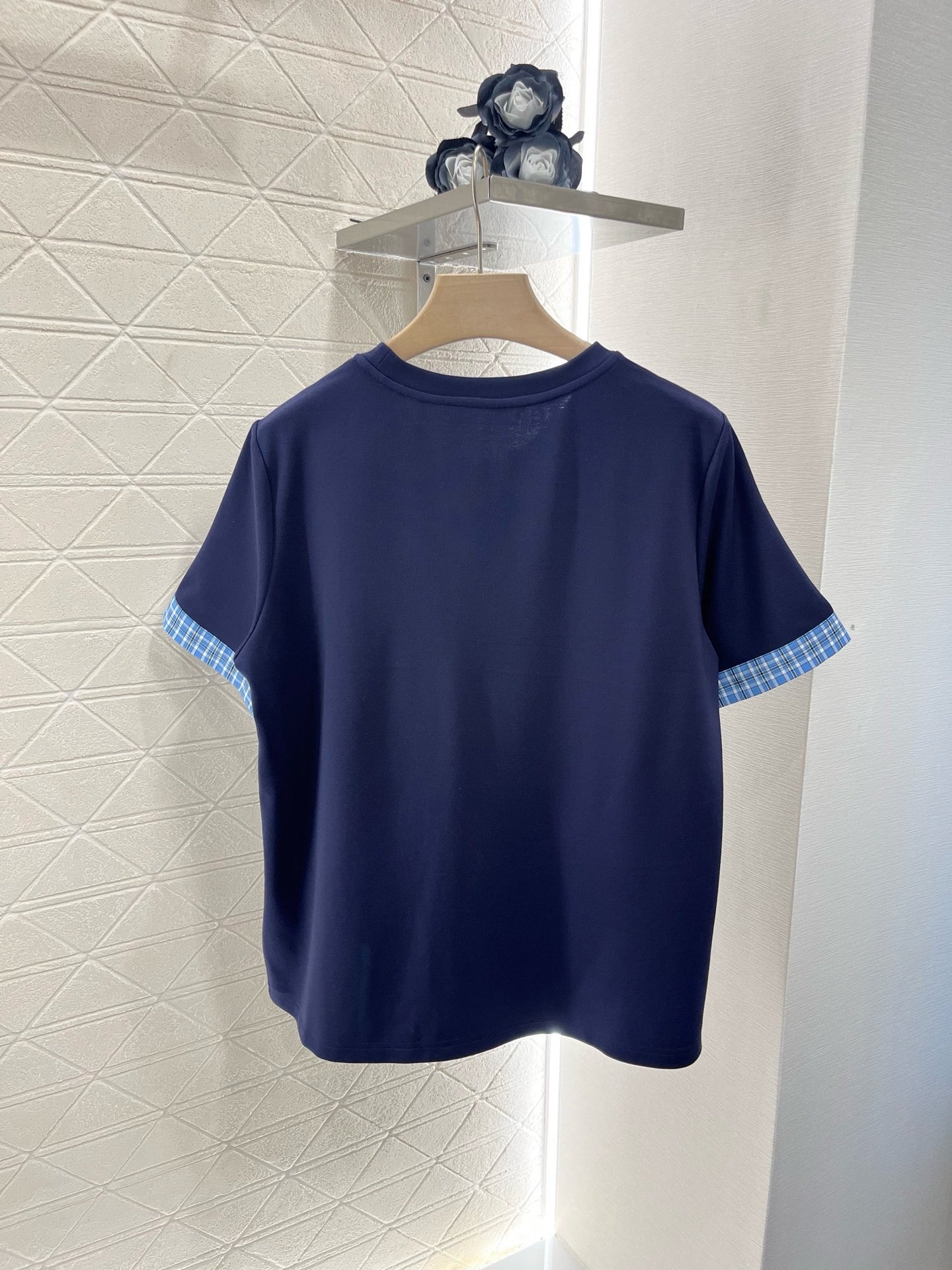 MI*MI*2025SS New Style Plaid Stitching Cotton Material