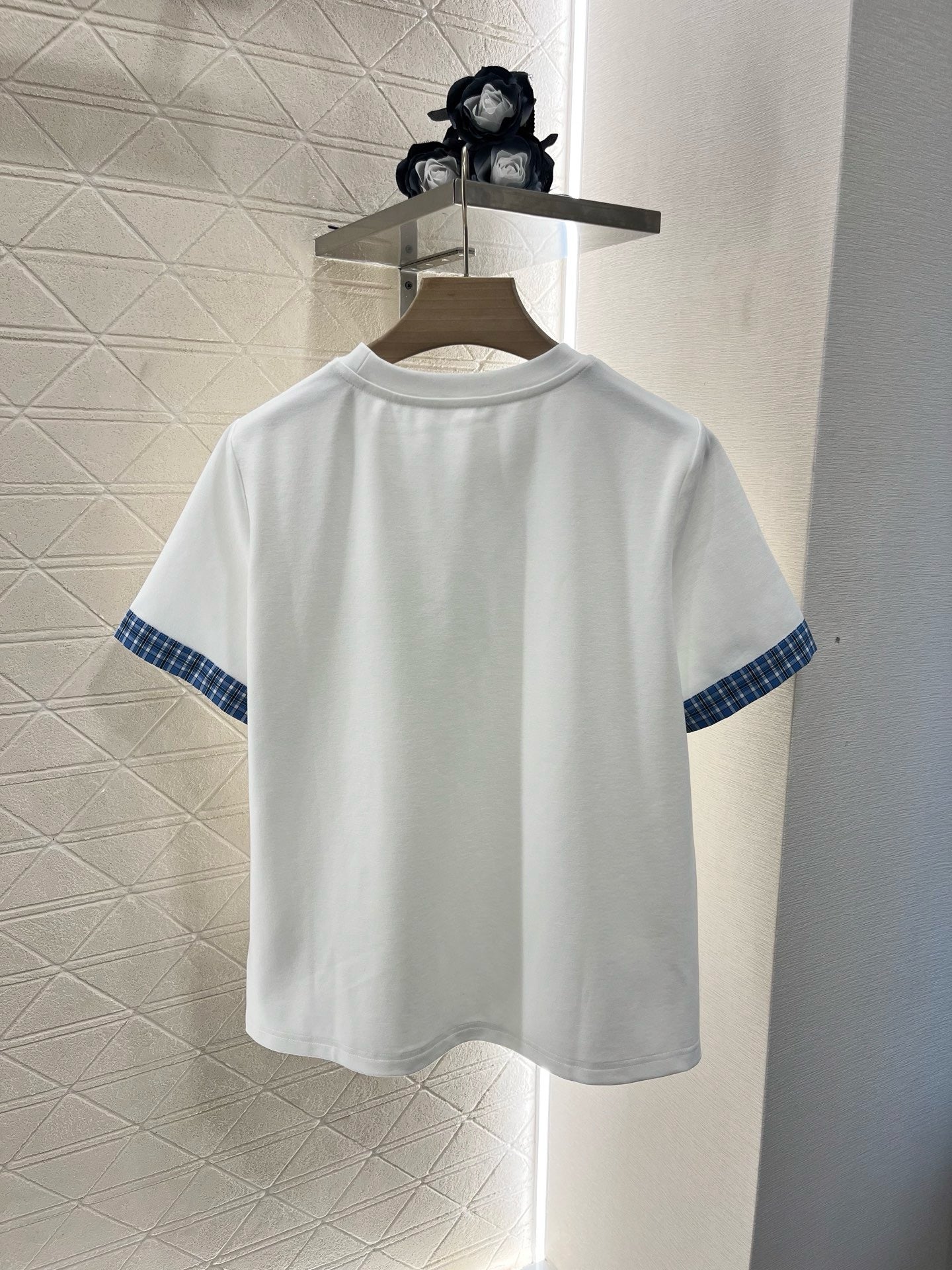 MI*MI*2025SS New Style Plaid Stitching Cotton Material