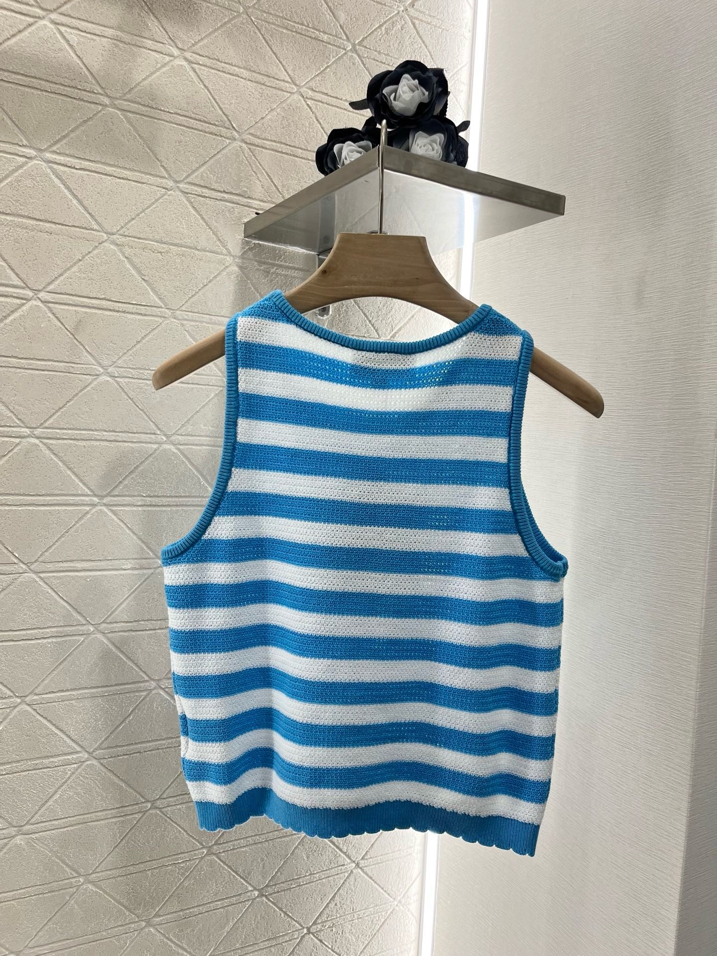 C* New Striped Knit Vest Wool