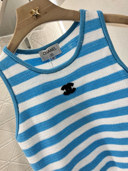C* New Striped Knit Vest Wool