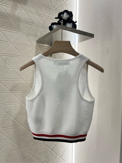 New Arrival Contrast Stripe Knitted Vest