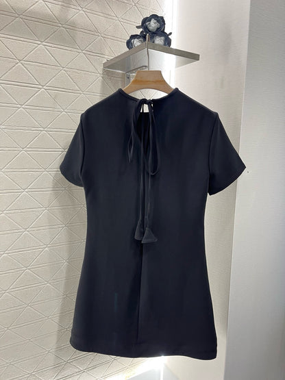 2025SS New Arrival Lace-up Short-sleeved Dress