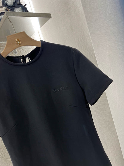 2025SS New Arrival Lace-up Short-sleeved Dress