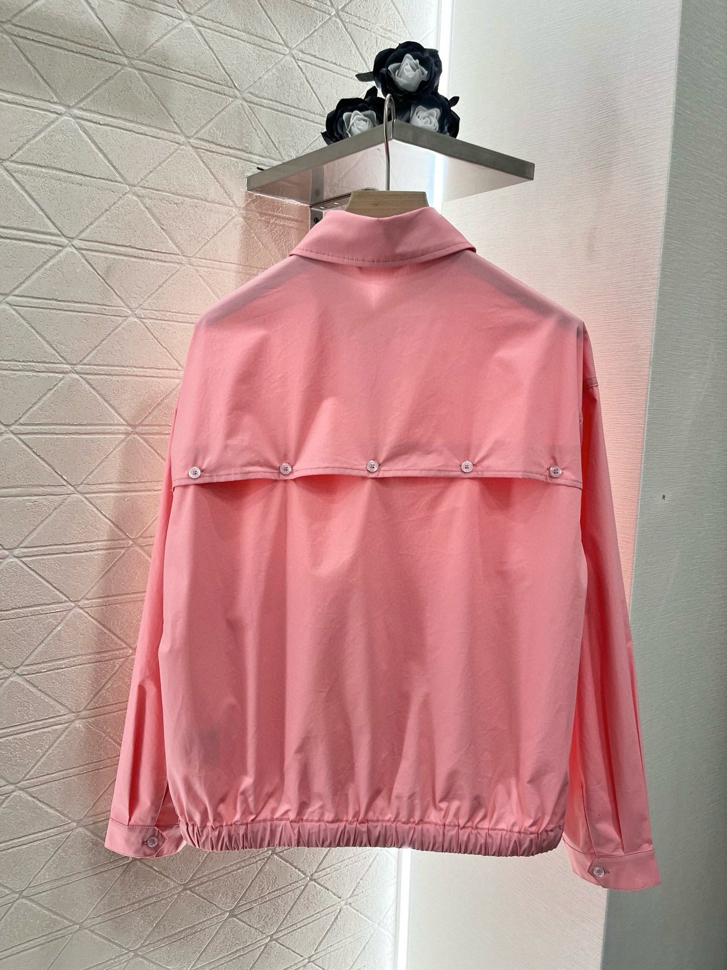 MI*MI*2025ss New Product Lapel Loose Shirt Pink