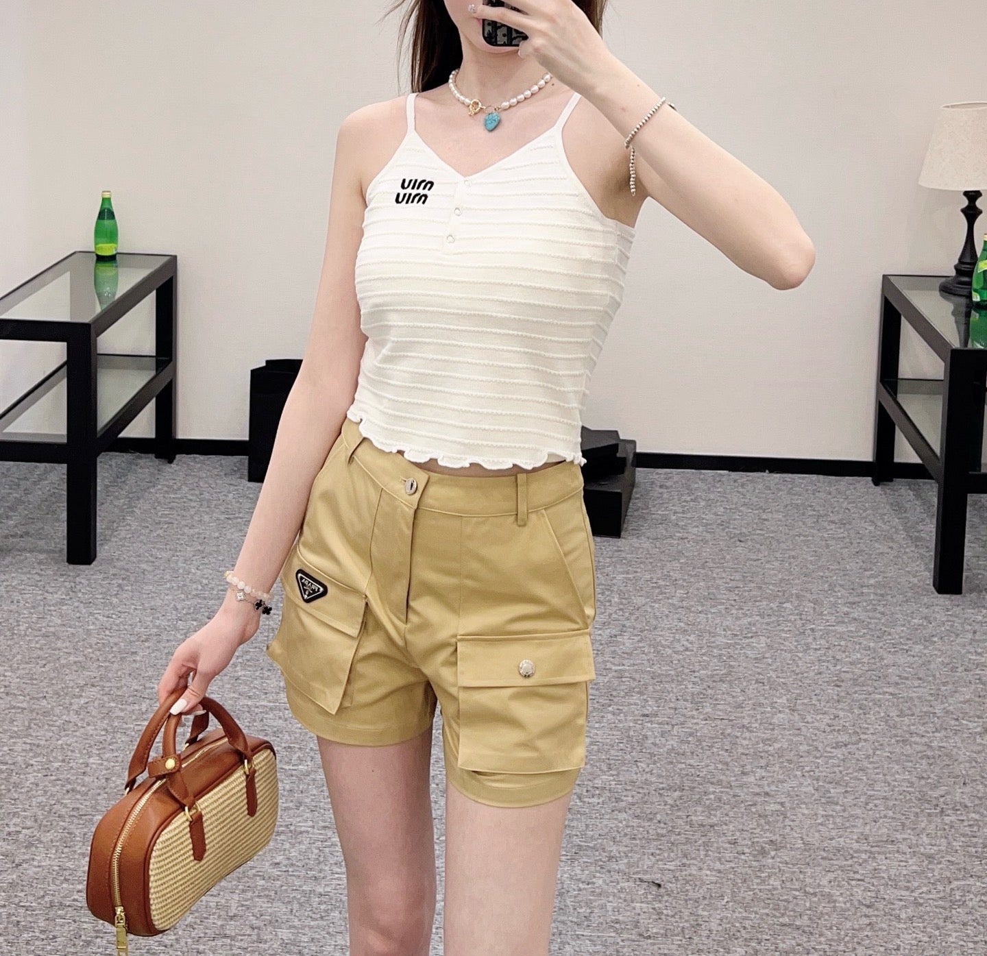 2025SS New Pocket Shorts Yellow
