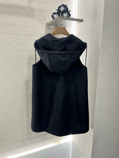 New Lapel Hooded Tank Dress