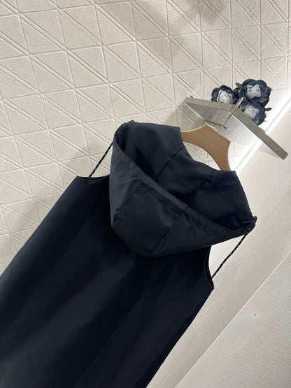 New Lapel Hooded Tank Dress
