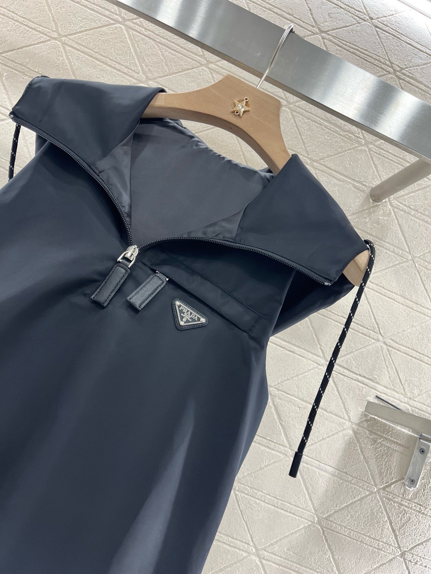 New Lapel Hooded Tank Dress
