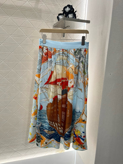 new product active full print retro skirt