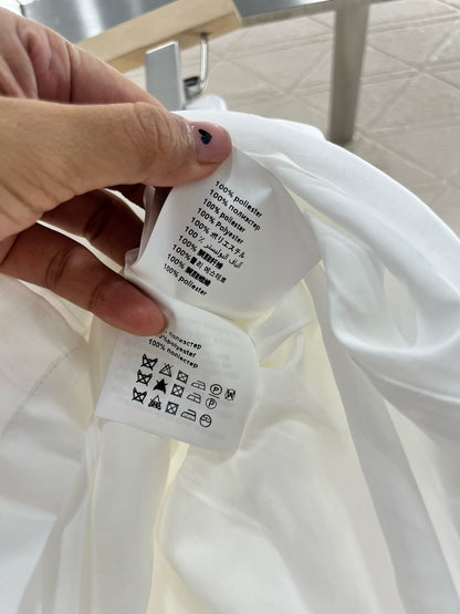 New Arrival Drawstring White Skirt