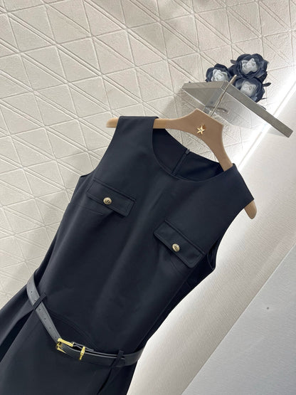 MI*MI*New Pocket Vest Dress