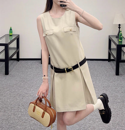 MI*MI*New Pocket Vest Dress