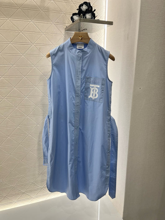 New Stand Collar Belted Dress
