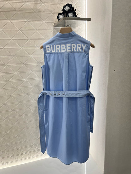 New Stand Collar Belted Dress