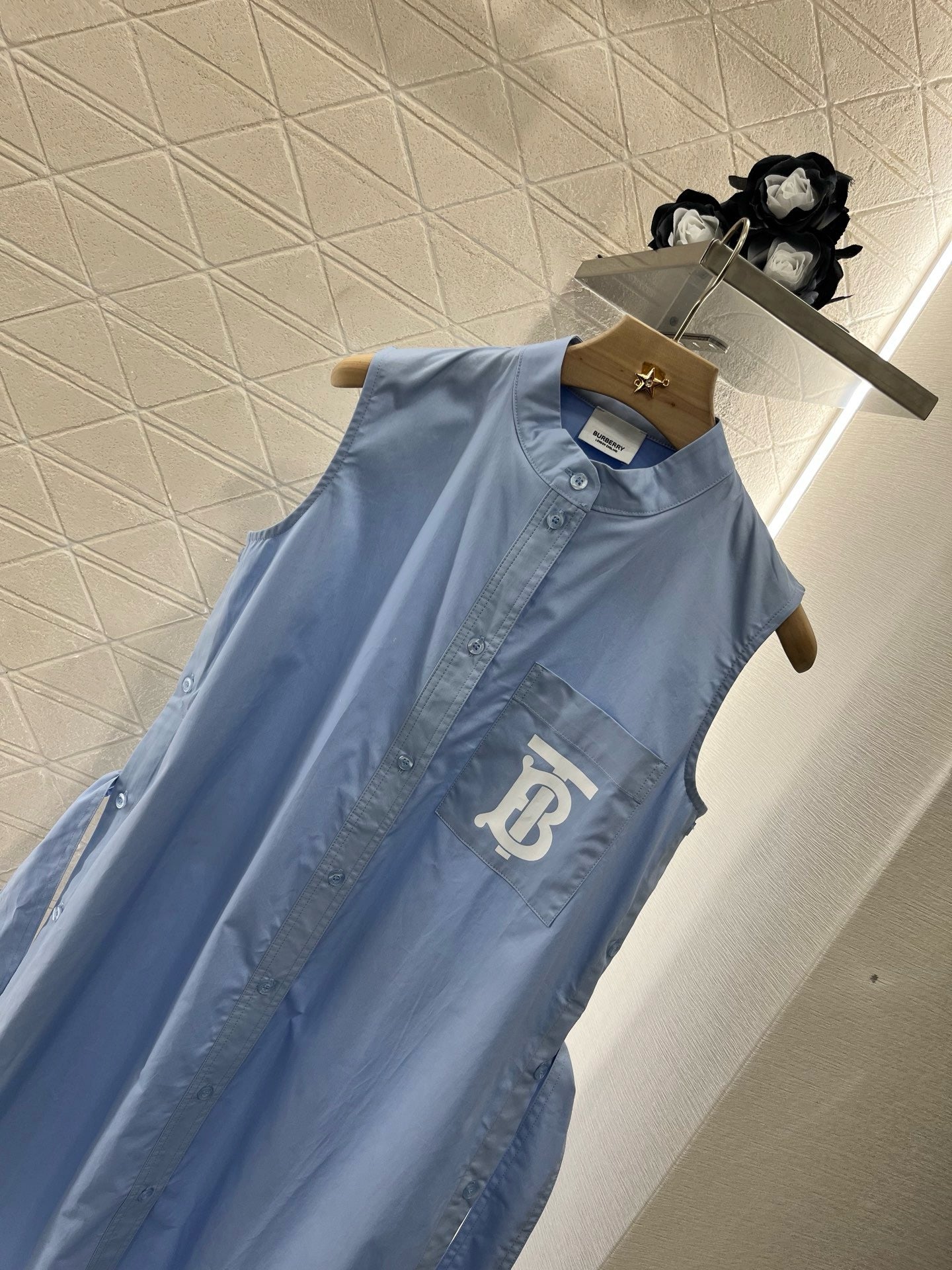New Stand Collar Belted Dress