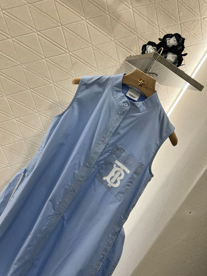 New Stand Collar Belted Dress