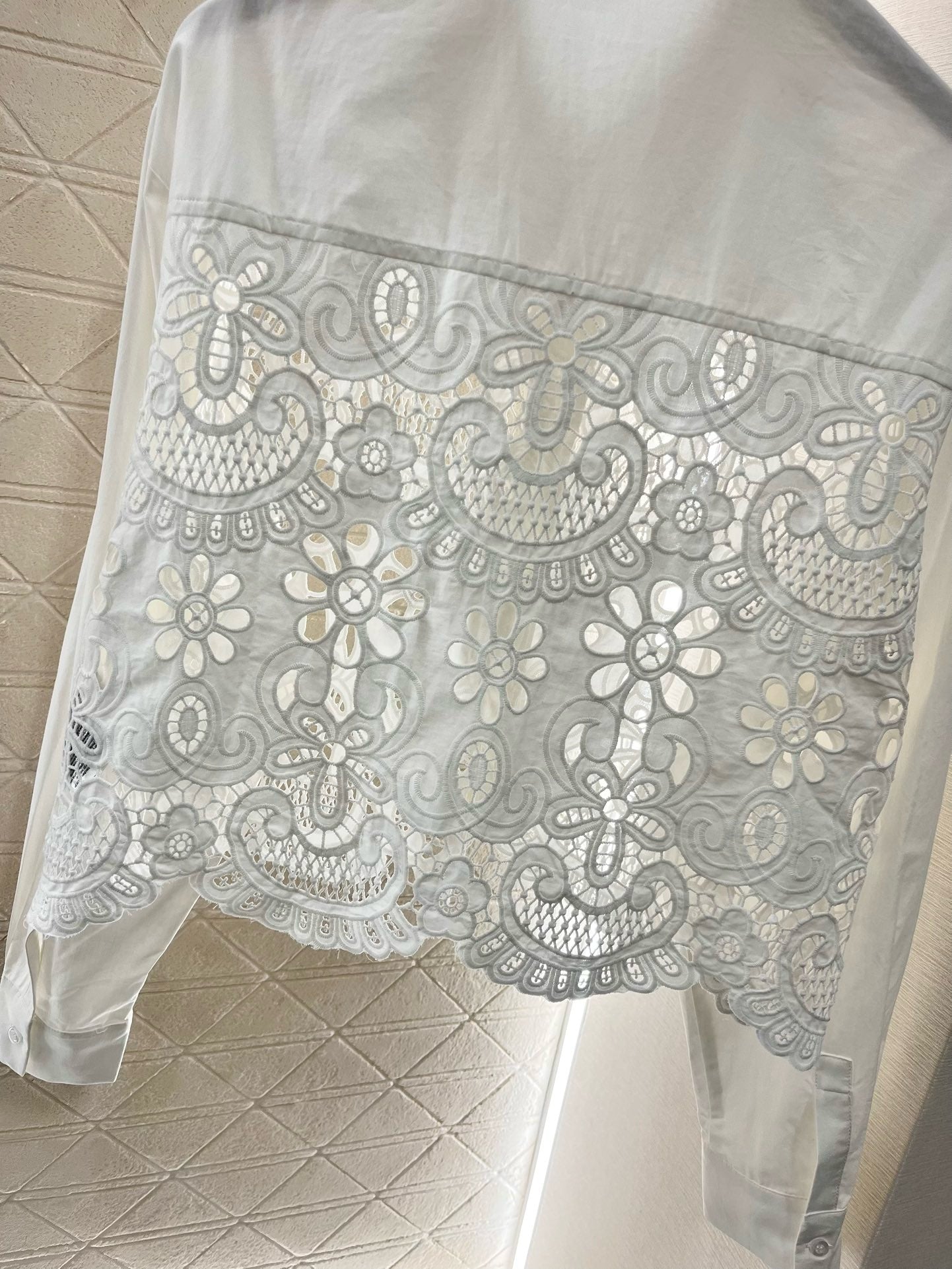 2025SS new hollow lace white suit