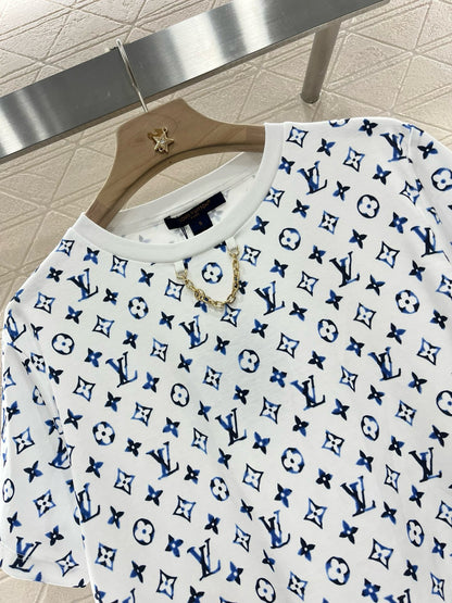 L*2025SS New Round Neck Printed Chain