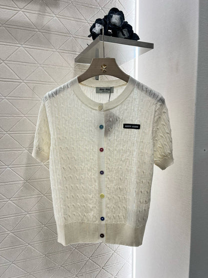MI*MI*New Arrival Knitted Short Sleeve Cardigan