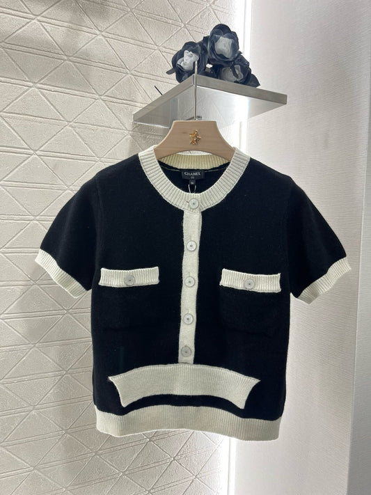 C* 2025SS New Arrival Knitted Short Sleeve Cardigan