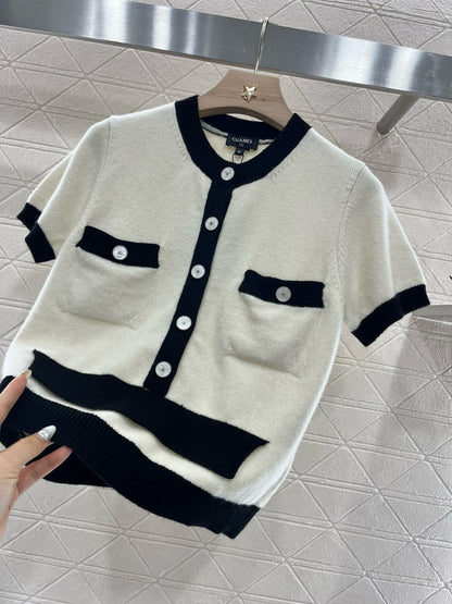 C* 2025SS New Arrival Knitted Short Sleeve Cardigan