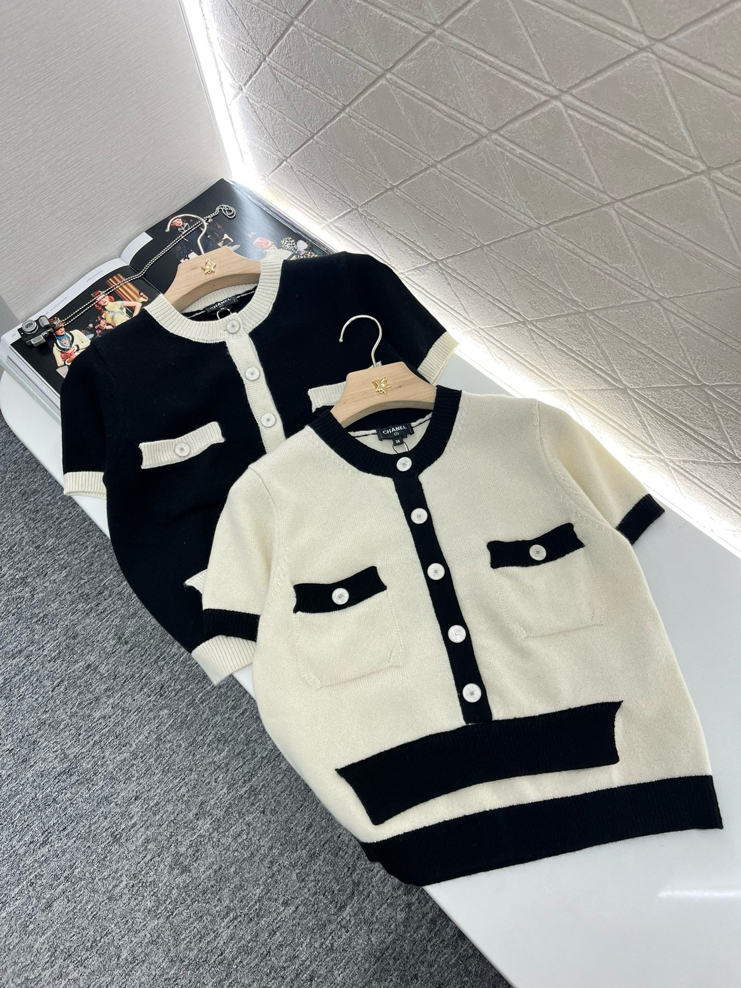 C* 2025SS New Arrival Knitted Short Sleeve Cardigan