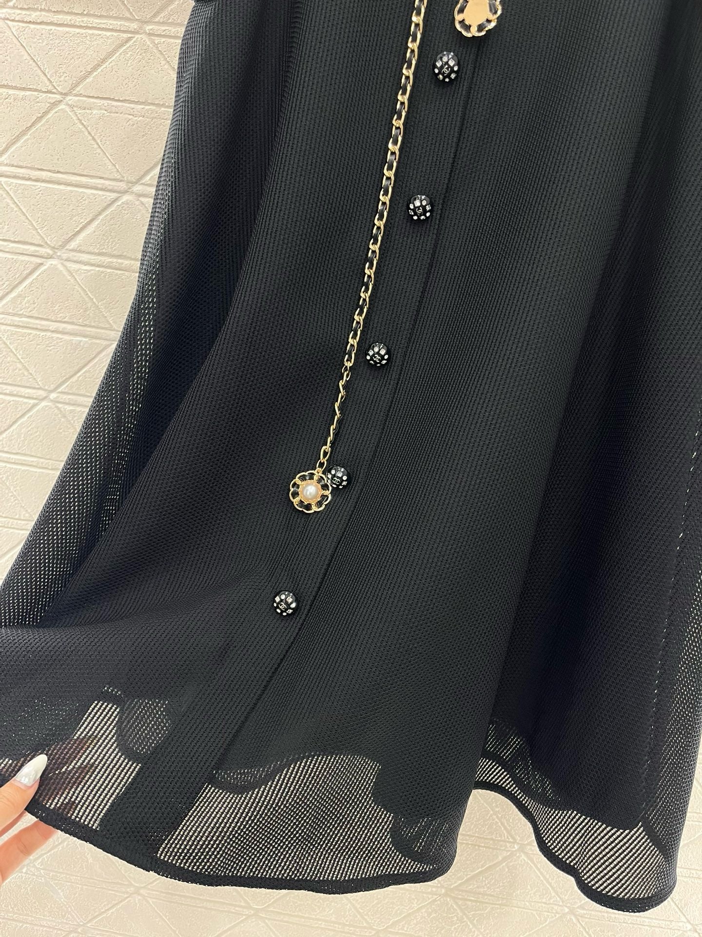 C* 2025SS New Arrivals Belt Chain Button Skirt