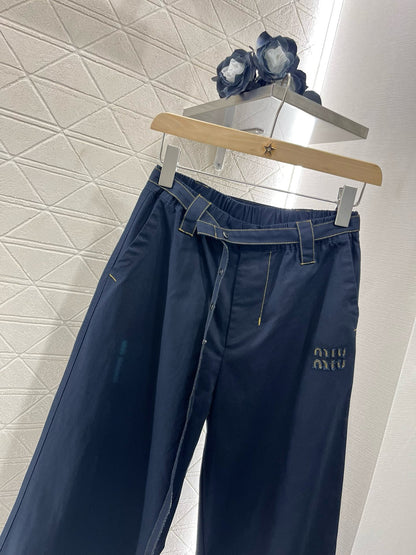 MI*MI* 2025SS New Arrival Belt Straight Jeans