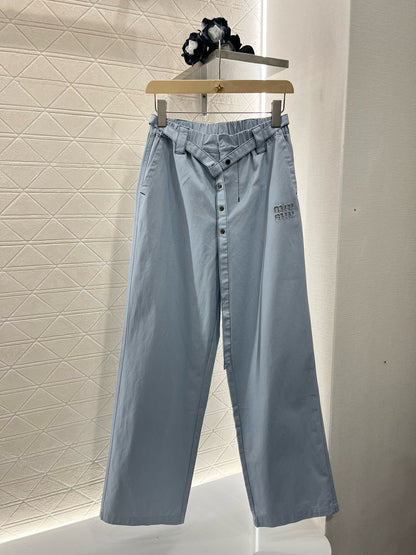 MI*MI* 2025SS New Arrival Belt Straight Jeans