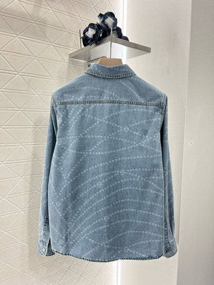 C* New Pearl Chain Denim Shirt