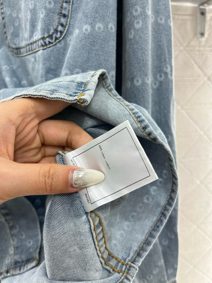 C* New Pearl Chain Denim Shirt