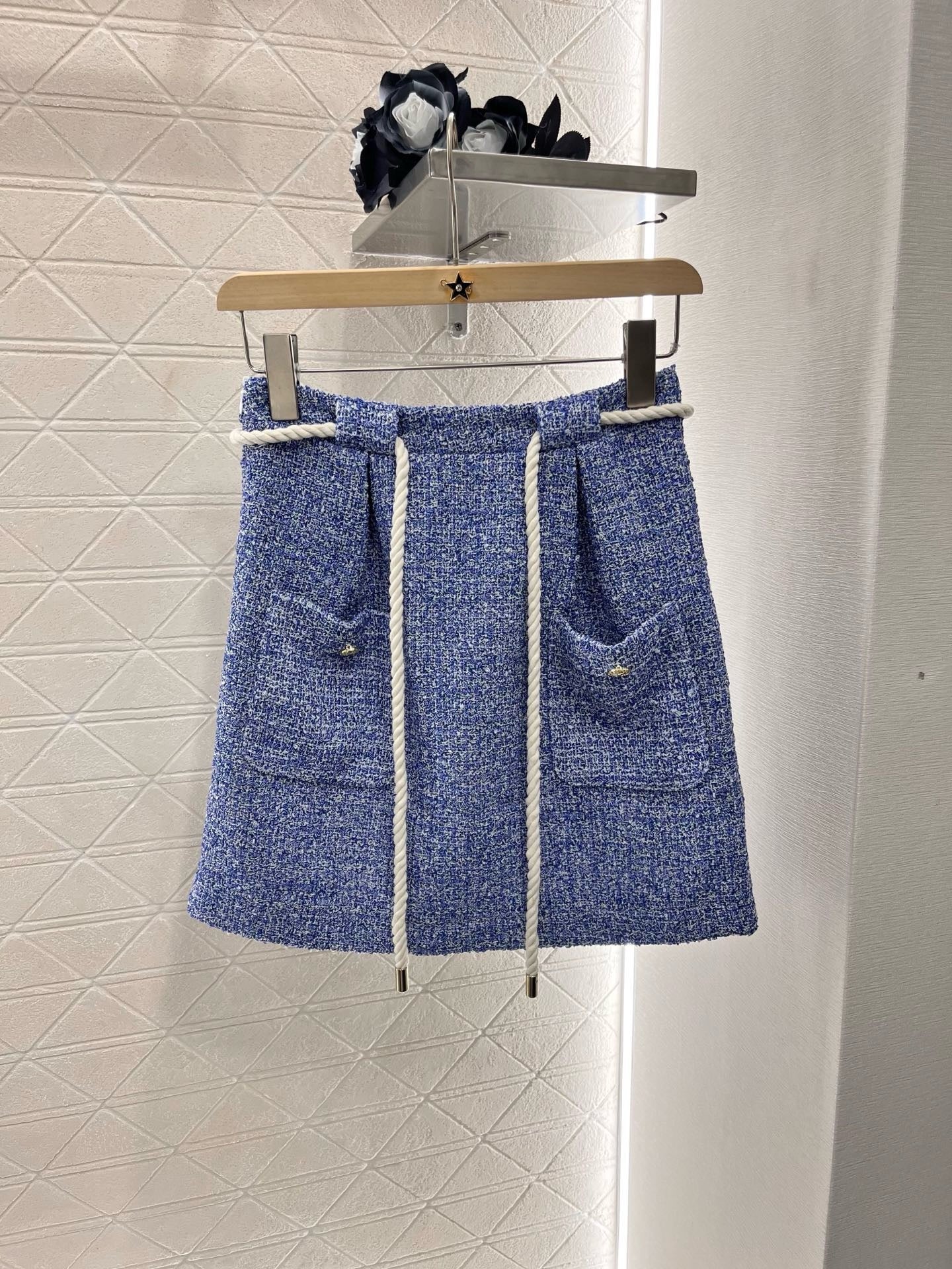 L* New Arrival Waistline Slub Skirt