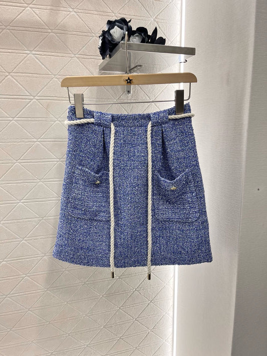 L* New Arrival Waistline Slub Skirt