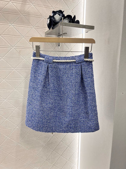 L* New Arrival Waistline Slub Skirt