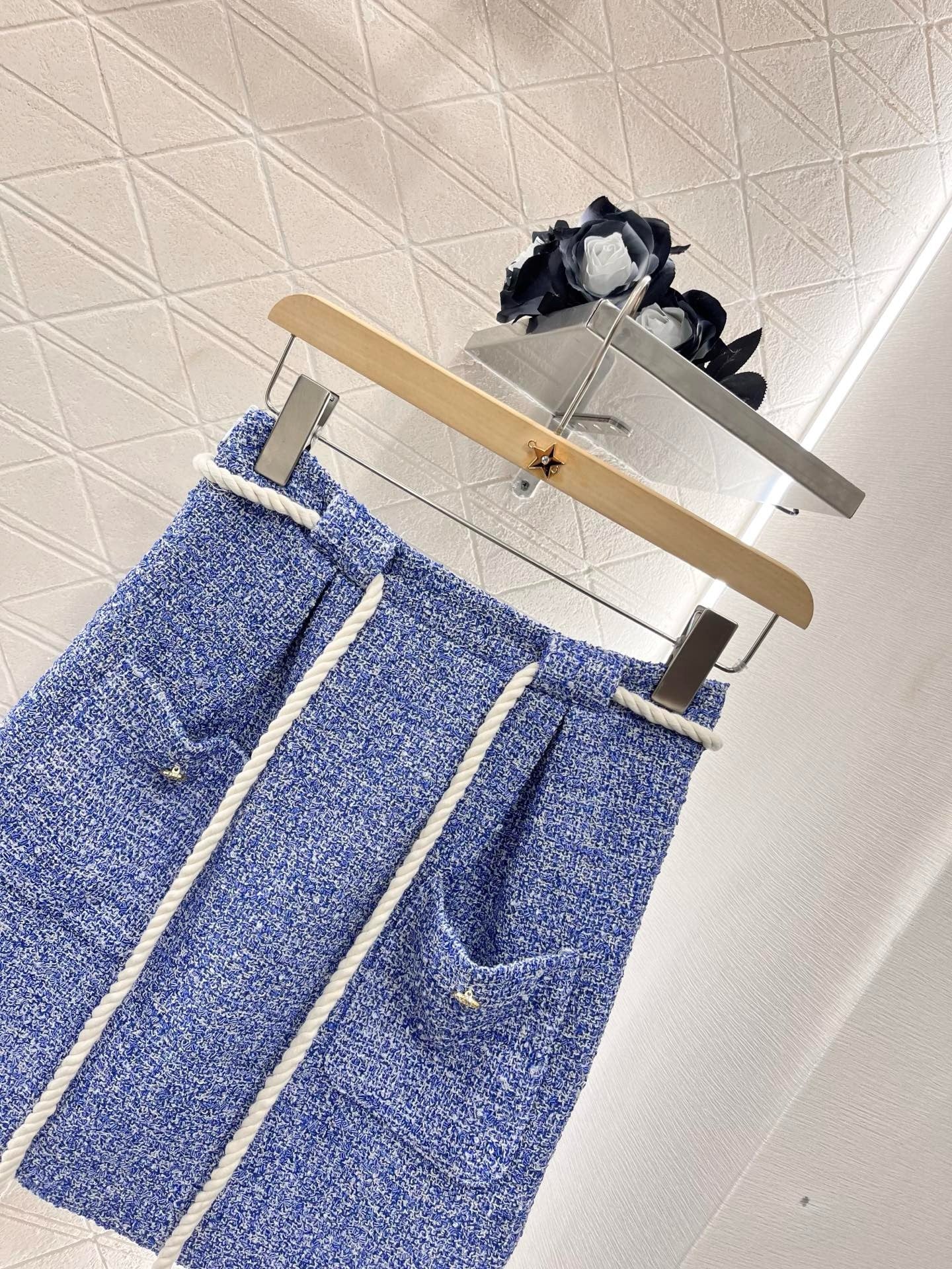 L* New Arrival Waistline Slub Skirt