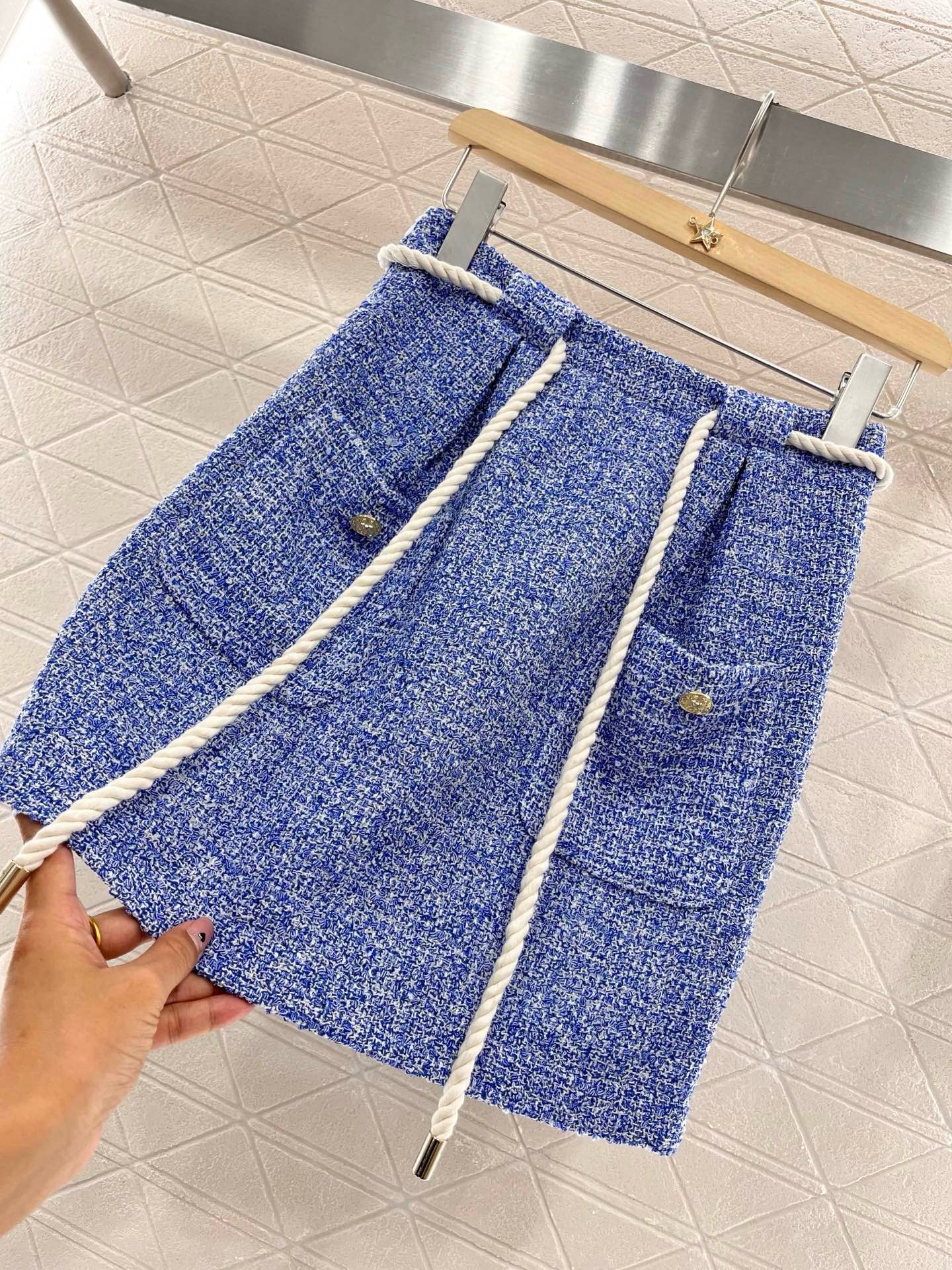 L* New Arrival Waistline Slub Skirt