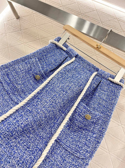 L* New Arrival Waistline Slub Skirt