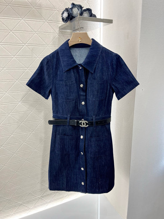 C*New Arrivals Belted Denim Dress