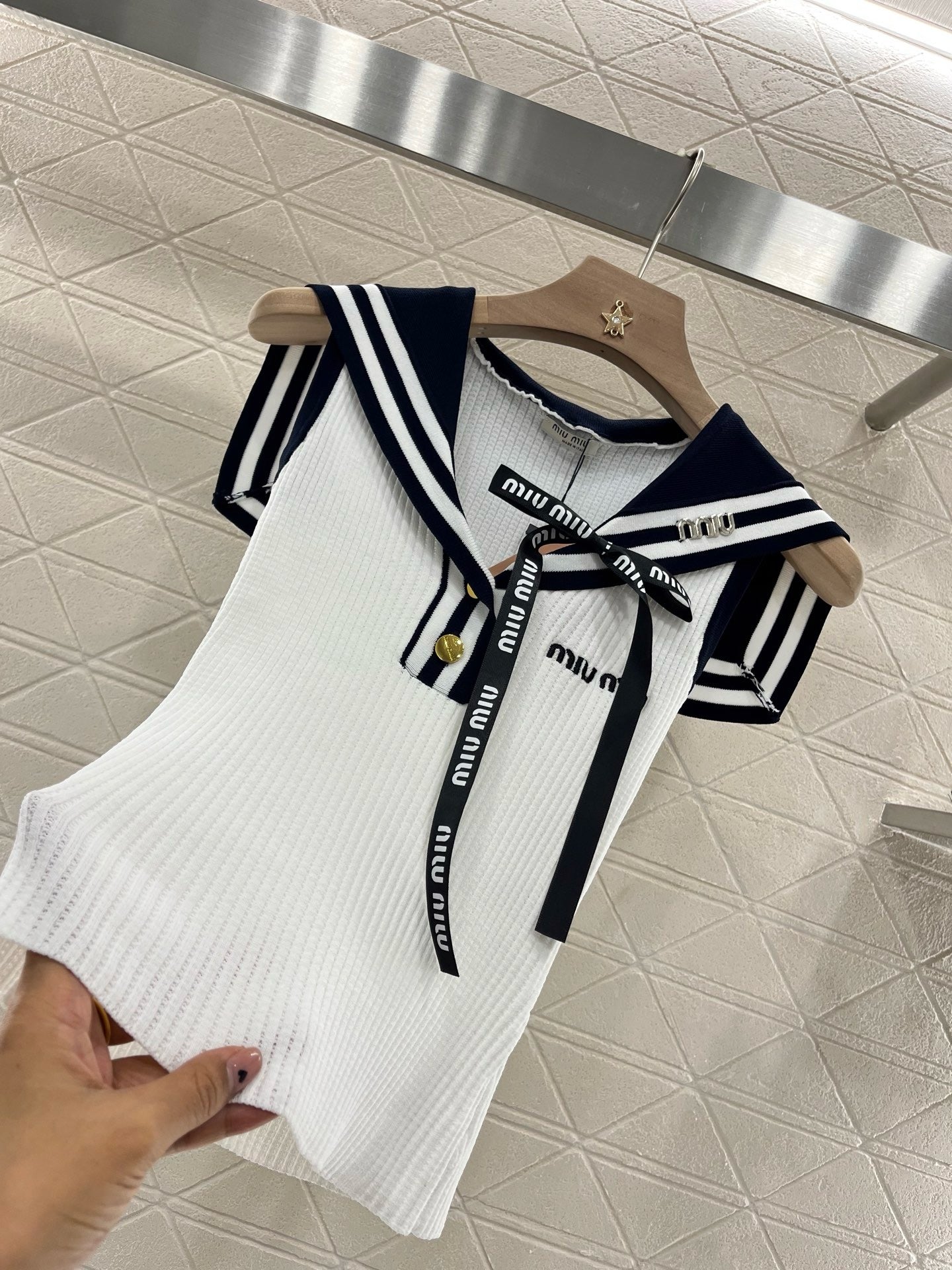 MI*MI* New Arrival Shawl Ribbon Bow Knitted Short Sleeve