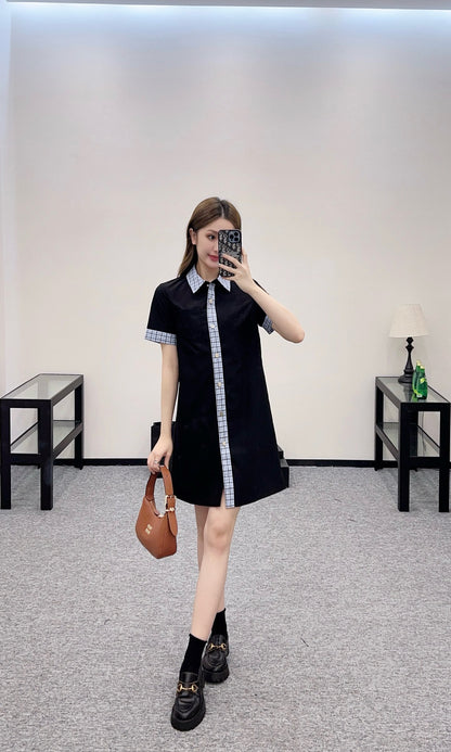 MI*MI*New Arrivals Striped Splicing Dress