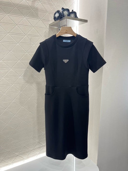 New Arrivals Short Sleeve Dress with Waist