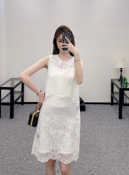 New Arrival Lace Three-Layer Dress