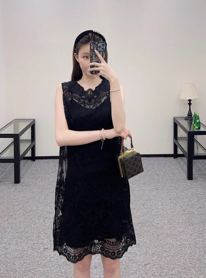 New Arrival Lace Three-Layer Dress